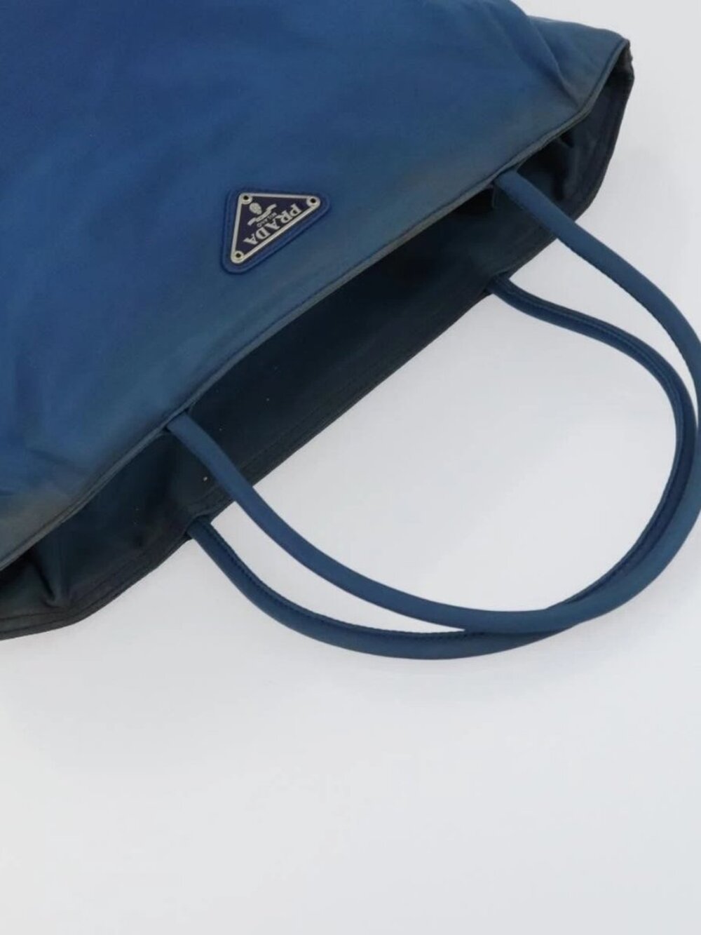 PRADA Tote Bag Nylon 2 Set Blue Beige Auth 157189 - Picture 11 of 16